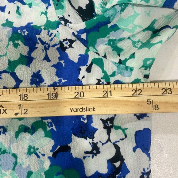 Croft & Barrow Womens Floral Print Stretch Blouse XL 3/4 Sleeve Button Front - Picture 8 of 11